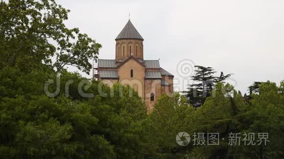 格鲁吉亚第比利斯的东正教教堂视频