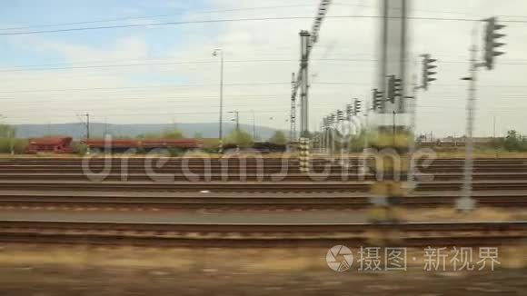 火车旅程窗口视图视频
