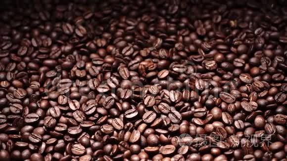咖啡豆背景阿拉比卡咖啡烘焙视频