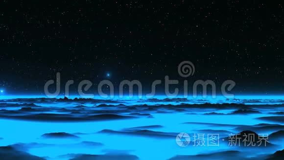 外星人蓝色星球上的不明飞行物视频
