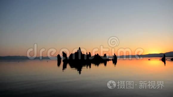 加州莫诺湖风景区图法组日出视频