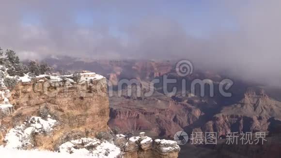 大峡谷冬季风景区视频