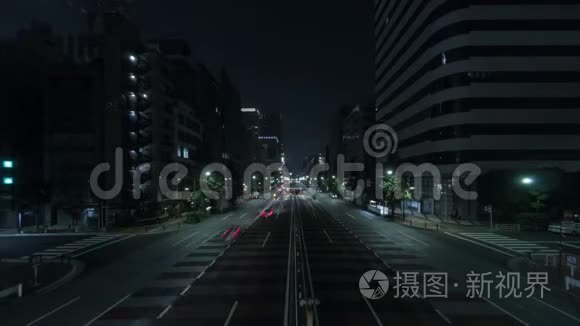 城市交通之夜，时间流逝