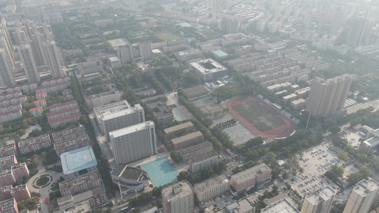 郑州轻工业大学东风校区白天4K航拍视频视频
