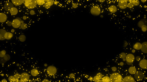 金色大型圆圈粒子边框12秒视频