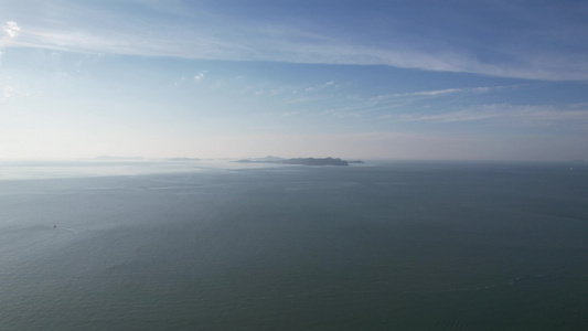 大海海洋焦石岛屿灯塔航拍 视频