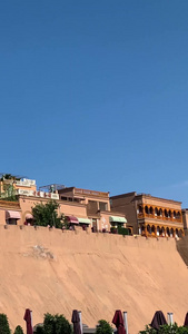 5A著名旅游景点喀什古城东城门城墙视频合集古镇旅游视频