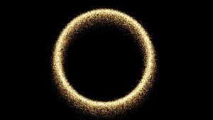 金色圆圈粒子12秒视频