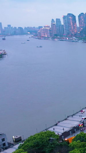 航拍上海万国建筑上海浦西98秒视频
