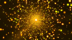 金色粒子穿梭背景视频4k20秒视频