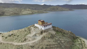 西藏羊湖风光24秒视频