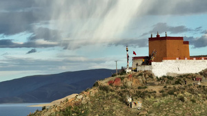 西藏羊湖风光25秒视频