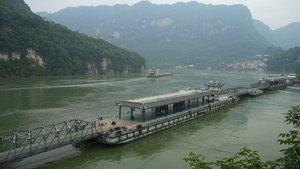湖北宜昌三峡码头交通游船旅游4k素材80秒视频
