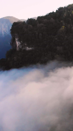 大山深处的云航拍云海22秒视频
