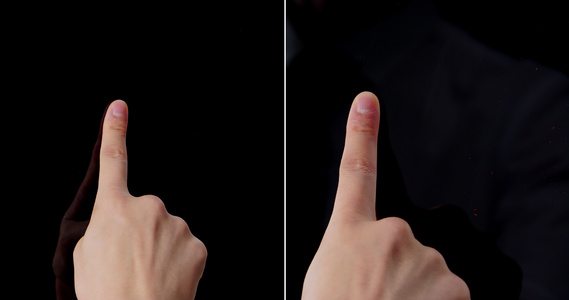 手指点击滑动虚拟屏幕视频