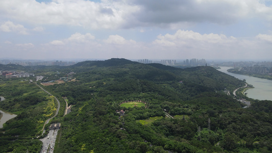 广西南宁青秀山5A景区航拍视频视频