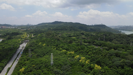 广西南宁青秀山5A景区航拍视频视频