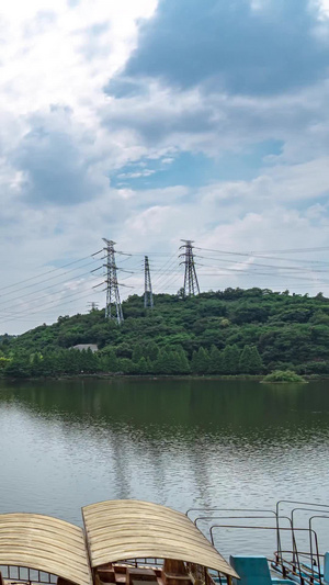 重庆园博园天空湖延时天空空镜12秒视频