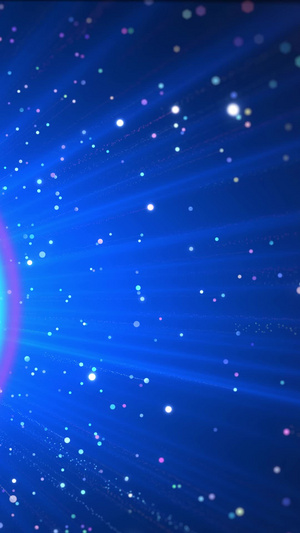 清新彩虹圈星空粒子背景粒子线20秒视频