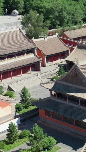 内蒙古锡林浩特贝子庙风光古建筑31秒视频
