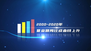 大气光线企业数据图表AE模板40秒视频