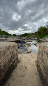 小溪 公园 溪边风景 视频