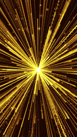 金色粒子光线射线背景15秒视频