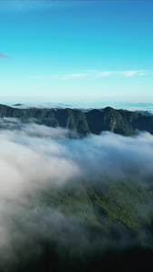 航拍自然风光大山峡谷视频