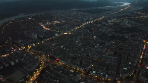 旅游热门城市四川阆中古城夜景全景视频32秒视频