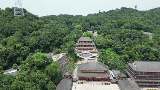 航拍湖北鄂州西山风景区4A景区视频