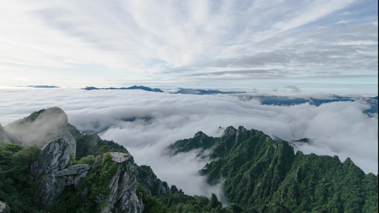 老君山河南著名景点道教仙山风光视频