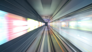 城市地铁轨道列车交通4k素材57秒视频