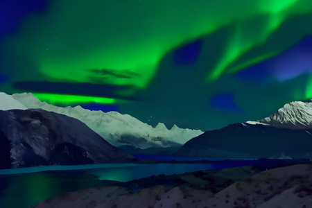 冰岛北极光夜景风光视频
