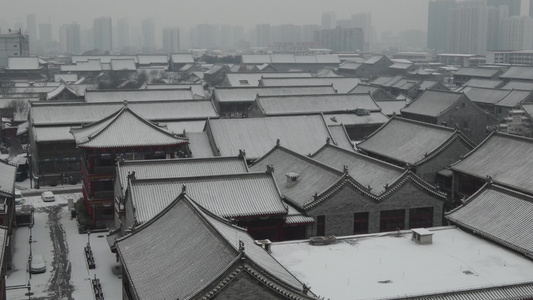 定州雪景视频