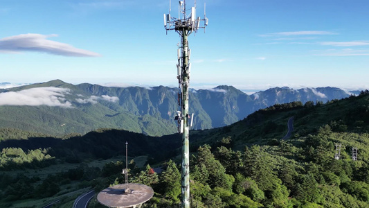 航拍湖北神农架神农顶景区视频