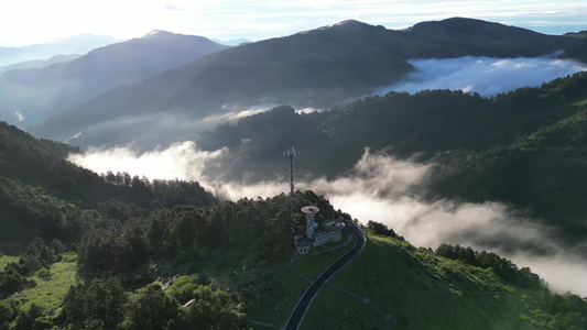 航拍湖北神农架神农顶景区视频