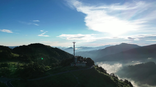 航拍湖北神农架神农顶景区视频