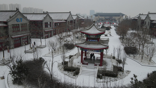 定州雪景视频