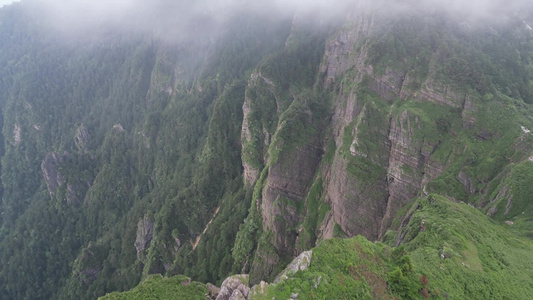 航拍湖北神农架神农顶景区视频