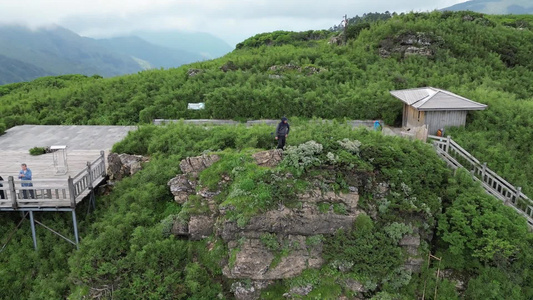 航拍湖北神农架神农顶景区视频