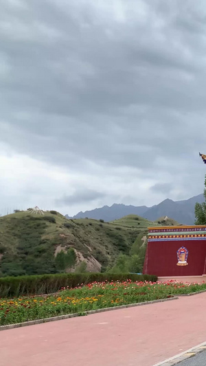 甘肃著名旅游景区马蹄寺视频合集石窟群47秒视频