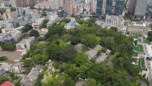 航拍福建福州于山景区视频