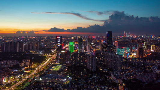 广州番禺南村万博夜景延时视频