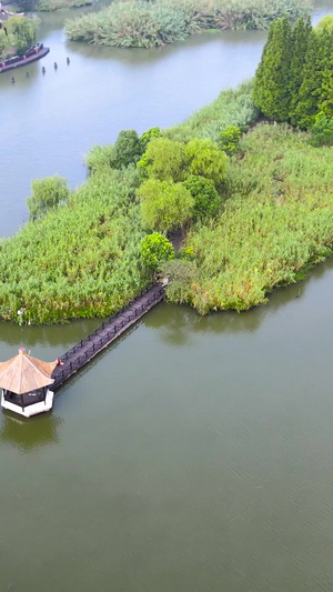 常熟5A风景区沙家浜景区高空航拍江苏旅游103秒视频