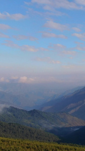 航拍山西五台山山脉云海视频旅游景点视频