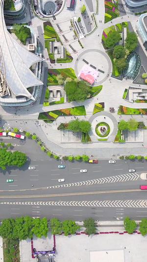 航拍广州天河cbd网红建筑天环广场新地标20秒视频