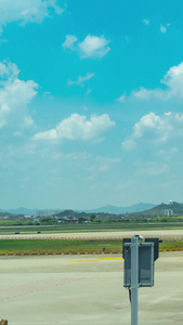 广州白云国际机场延时实拍视频蓝天白云视频