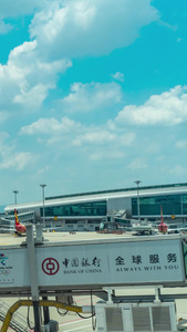 广州白云国际机场延时实拍视频白云机场视频