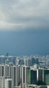 三亚暴风雨来临三亚建筑群视频