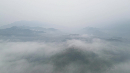 山城梦幻云海美景航拍延时视频